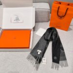 Hermes Fubao Avenue No. 24 Race Track Charcoal Gray