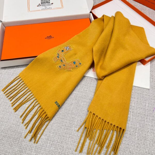 Hermes space university scarf Yellow