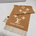 Louis Vuitton Rrykjavik Classic Cashmere Scarf Milk tea color