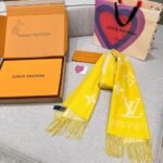 Louis Vuitton Rrykjavik Classic Cashmere Scarf Yellow