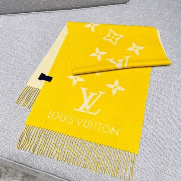 Louis Vuitton Rrykjavik Classic Cashmere Scarf Yellow
