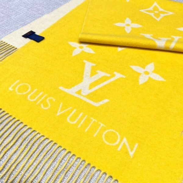 Louis Vuitton Rrykjavik Classic Cashmere Scarf Yellow