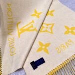 Louis Vuitton Rrykjavik Classic Cashmere Scarf Yellow