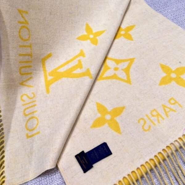 Louis Vuitton Rrykjavik Classic Cashmere Scarf Yellow