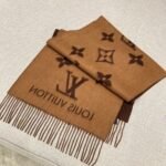 Louis Vuitton Rrykjavik Classic Cashmere Scarf Coffee