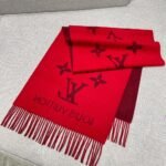 Louis Vuitton Rrykjavik Classic Cashmere Scarf Red