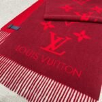 Louis Vuitton Rrykjavik Classic Cashmere Scarf Red