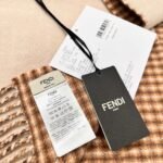 Fendi Napoleon Double-Sided Scarf Milk Tea
