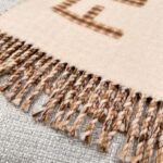 Fendi Napoleon Double-Sided Scarf Milk Tea