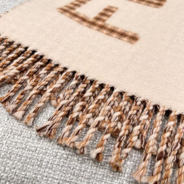 Fendi Napoleon Double-Sided Scarf Milk Tea