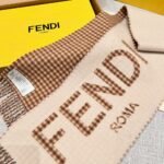 Fendi Napoleon Double-Sided Scarf Milk Tea