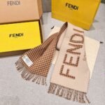 Fendi Napoleon Double-Sided Scarf Milk Tea