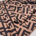 Fendi Triangle cashmere shawl brown