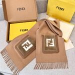 Fendi Pocket fur scarf milk tea color