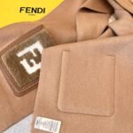 Fendi Pocket fur scarf milk tea color