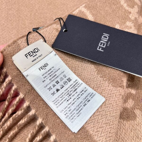 Fendi  KARL Double-Sided Scarf Milk Tea