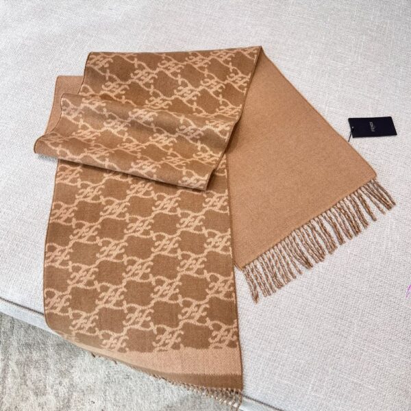 Fendi  KARL Double-Sided Scarf Milk Tea