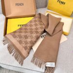 Fendi  KARL Double-Sided Scarf Milk Tea