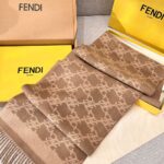 Fendi  KARL Double-Sided Scarf Milk Tea