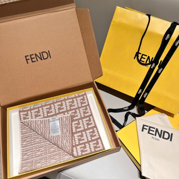 Fendi  Cookie Cashmere Scarf & Beanie