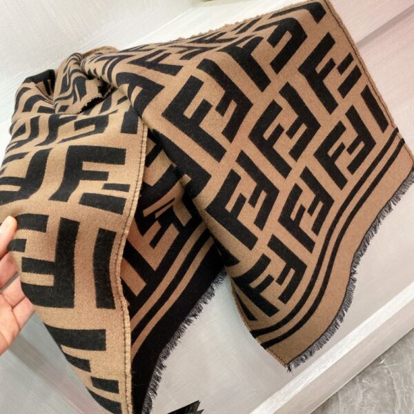 Fendi  F F scarf coffee color