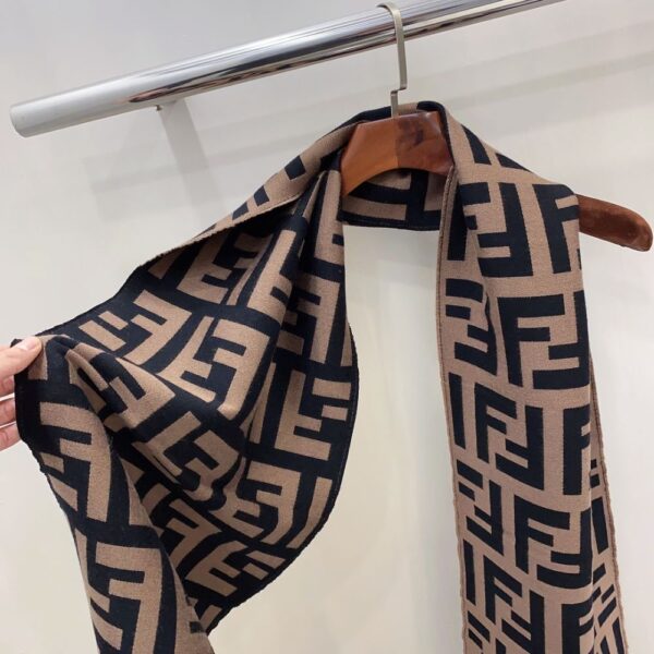 Fendi  F F scarf coffee color