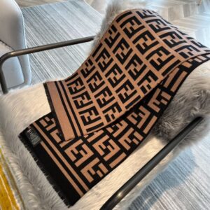 Fendi  F F scarf coffee color
