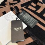 Fendi  F F scarf coffee color