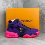 Louis Vuitton Trainer 2.0 Retro basketball shoes Purple Pink