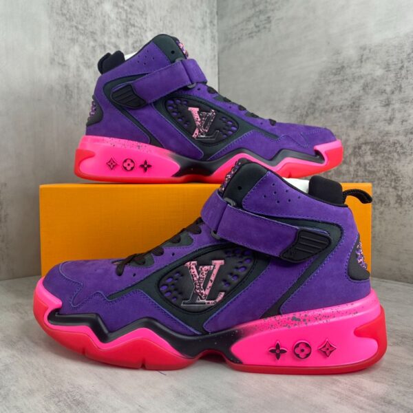 Louis Vuitton Trainer 2.0 Retro basketball shoes Purple Pink