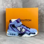 Louis Vuitton Trainer 2.0 Retro basketball shoes Blue Purple
