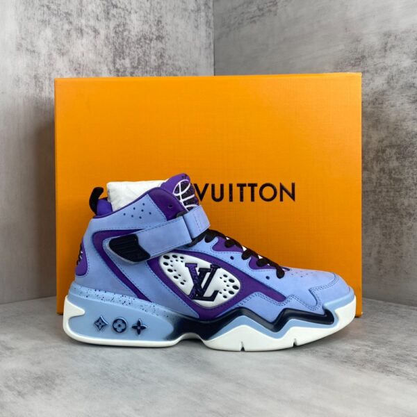 Louis Vuitton Trainer 2.0 Retro basketball shoes Blue Purple