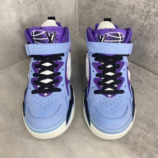 Louis Vuitton Trainer 2.0 Retro basketball shoes Blue Purple