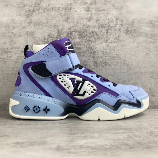 Louis Vuitton Trainer 2.0 Retro basketball shoes Blue Purple