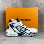 Louis Vuitton Trainer 2.0 Retro basketball shoes White Black