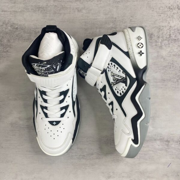 Louis Vuitton Trainer 2.0 Retro basketball shoes White Black