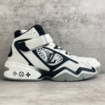 Louis Vuitton Trainer 2.0 Retro basketball shoes White Black
