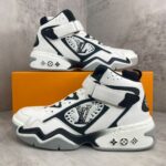 Louis Vuitton Trainer 2.0 Retro basketball shoes White Black