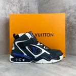 Louis Vuitton Trainer 2.0 Retro basketball shoes Black Blue