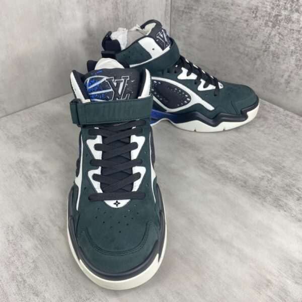 Louis Vuitton Trainer 2.0 Retro basketball shoes Black Blue