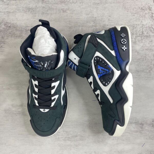 Louis Vuitton Trainer 2.0 Retro basketball shoes Black Blue