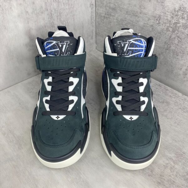 Louis Vuitton Trainer 2.0 Retro basketball shoes Black Blue