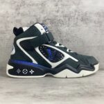 Louis Vuitton Trainer 2.0 Retro basketball shoes Black Blue