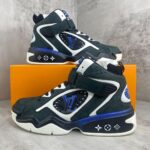 Louis Vuitton Trainer 2.0 Retro basketball shoes Black Blue