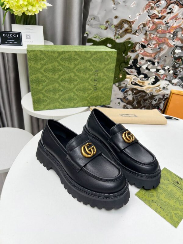 Gucci Loafer GG  Dark leather Black