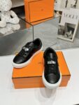 Hermes Classic Casual Skate Shoes Black
