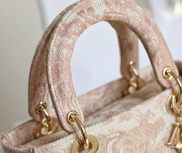 Dior Bobby Lady D-Lite Embroidered tiger pink