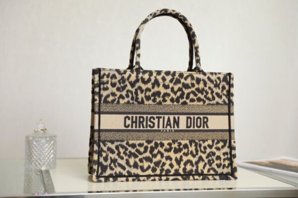 DIOR Book Tote Leopard Print Shopping Bag DR-58