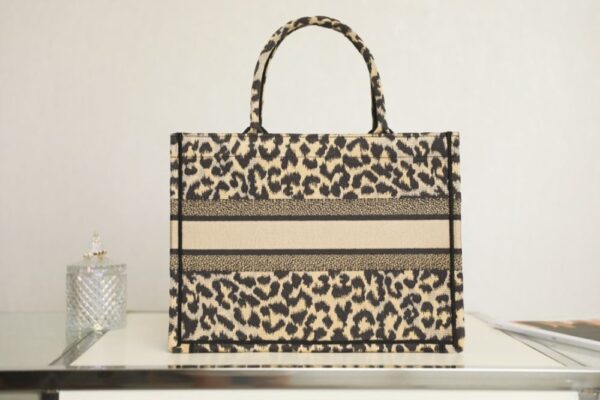 DIOR Book Tote Leopard Print Shopping Bag DR-58