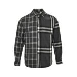 Burberry Double-stitched brushed check shirt Black